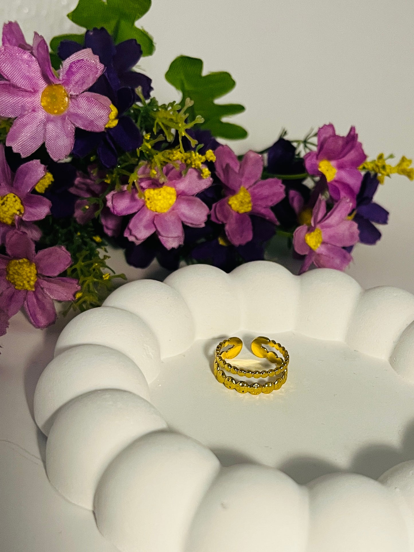 Double layer Princess Ring