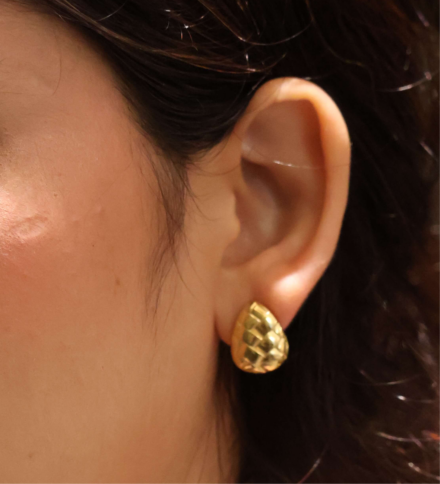 Textured Drop Dome Earrings