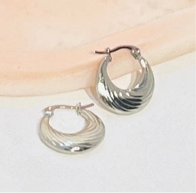 Anti-Tarnish Silver Plated Hoop Earrings