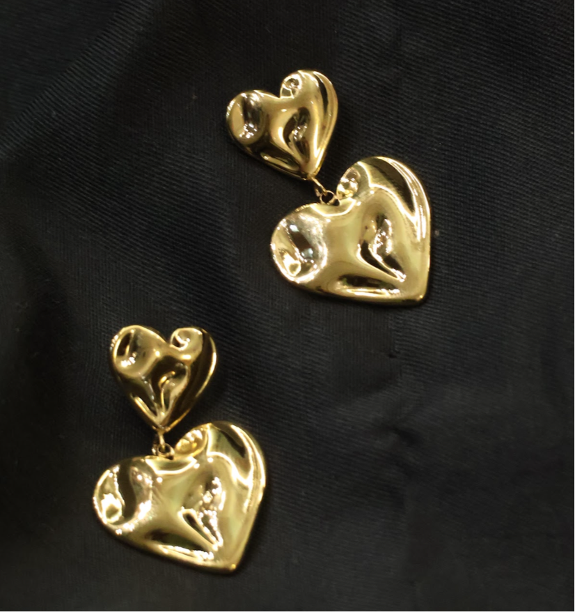 Heart Tier Drop Earrings