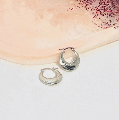 Anti-Tarnish Silver Plated Hoop Earrings