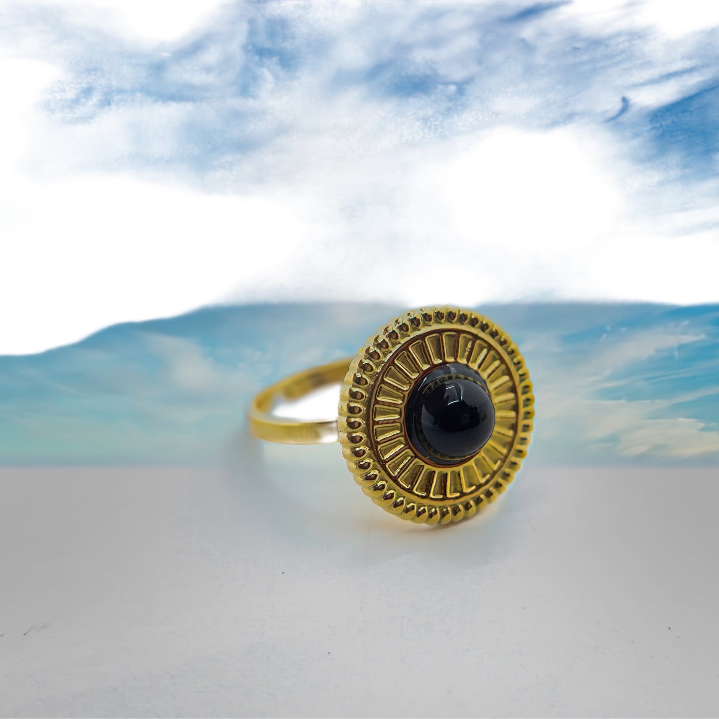 Anti-Tarnish Gold Plated Ajustable Ring