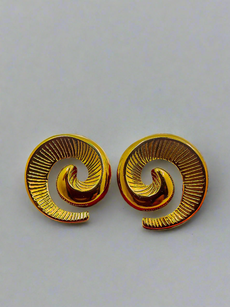 Anti-Tarnish Gold Plated Spiral Tops
