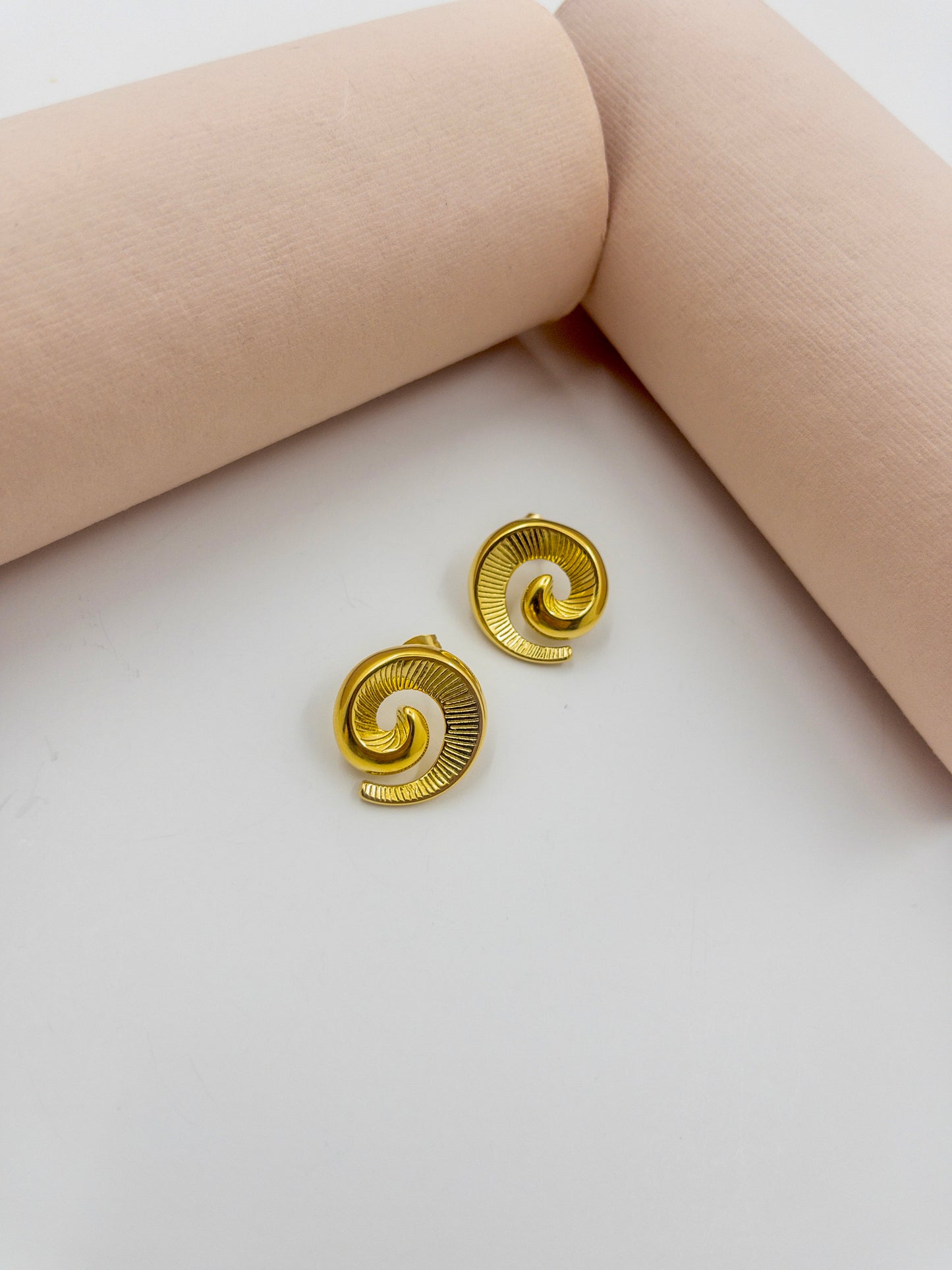 Anti-Tarnish Gold Plated Spiral Tops