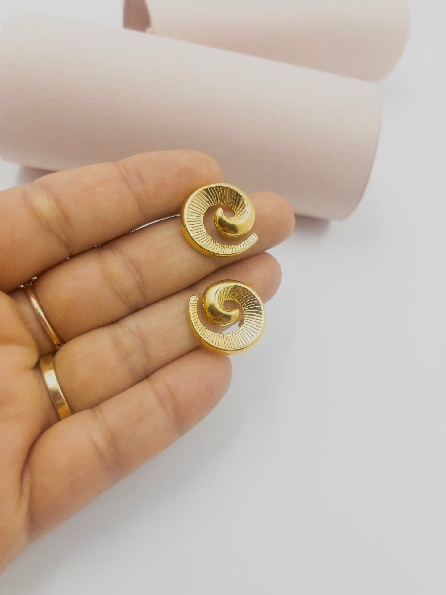 Anti-Tarnish Gold Plated Spiral Tops