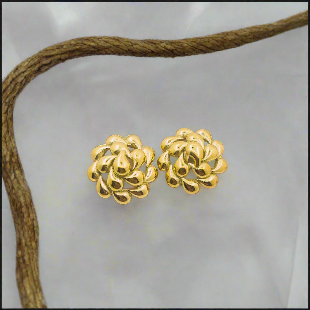 Anti-Tarnish Gold Plated Pattern Statement Tops