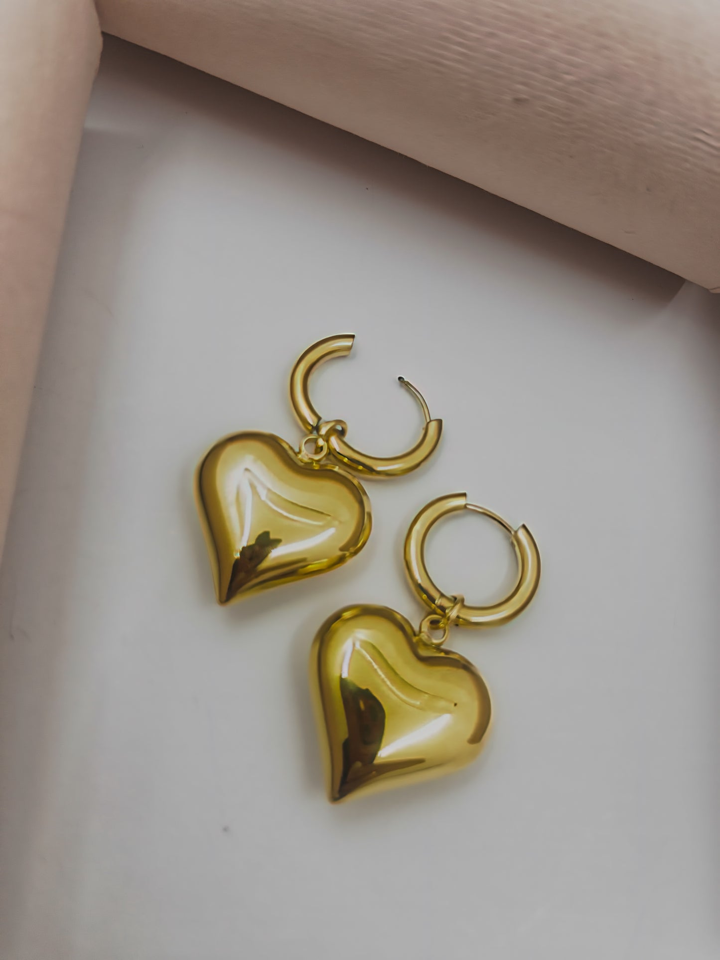 Anti-Tarnish Gold Plated Premium Heart Design Danglers
