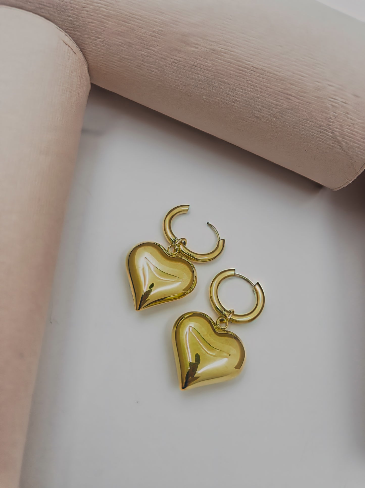 Anti-Tarnish Gold Plated Premium Heart Design Danglers