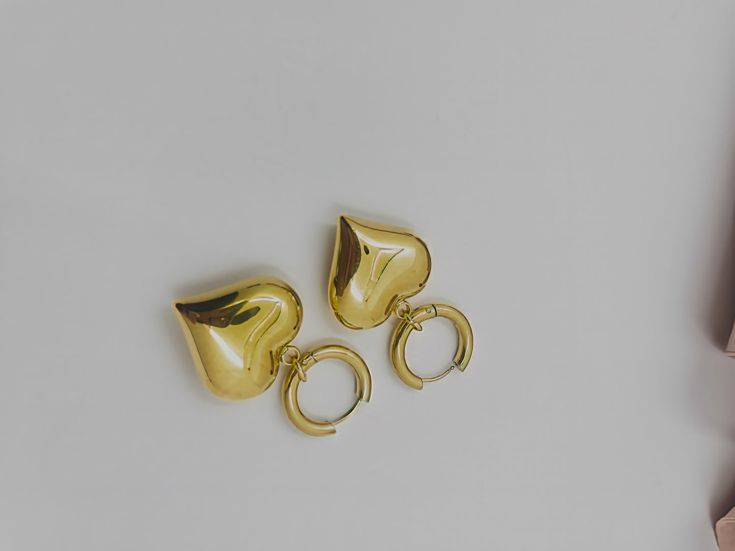 Anti-Tarnish Gold Plated Premium Heart Design Danglers