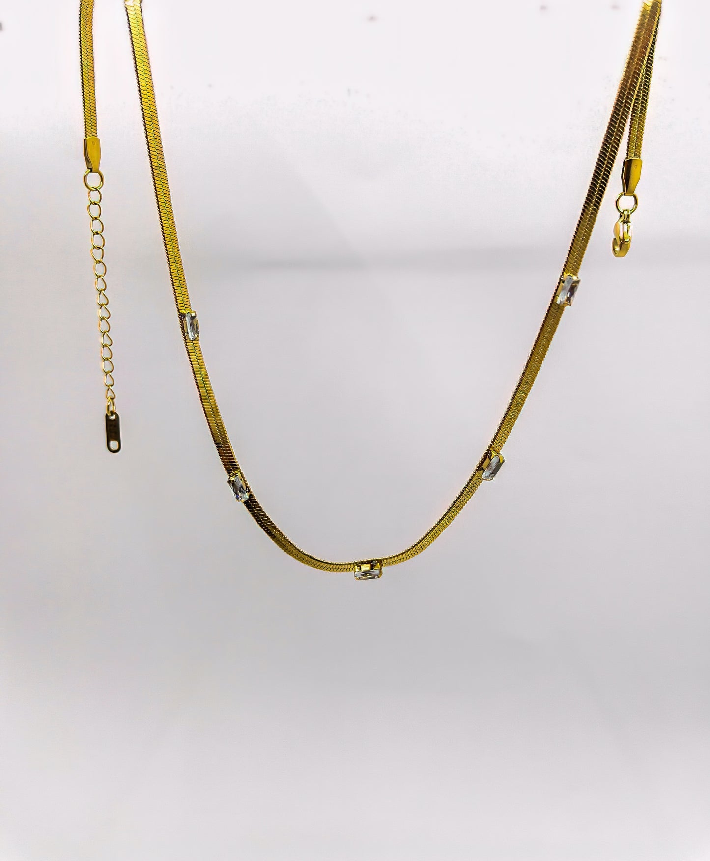 Snake Chain with White AD Studs