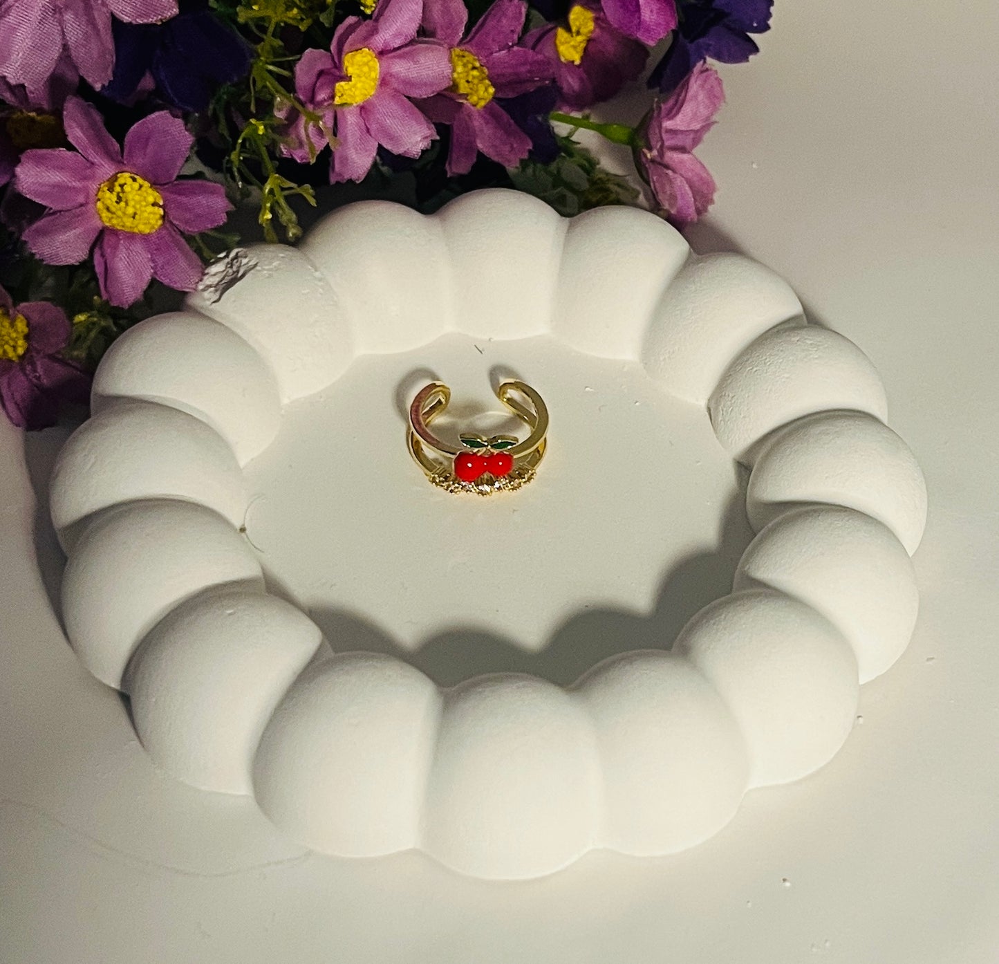 Double Band Cherry Ring
