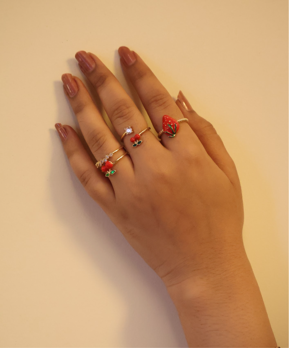 Double Band Cherry Ring