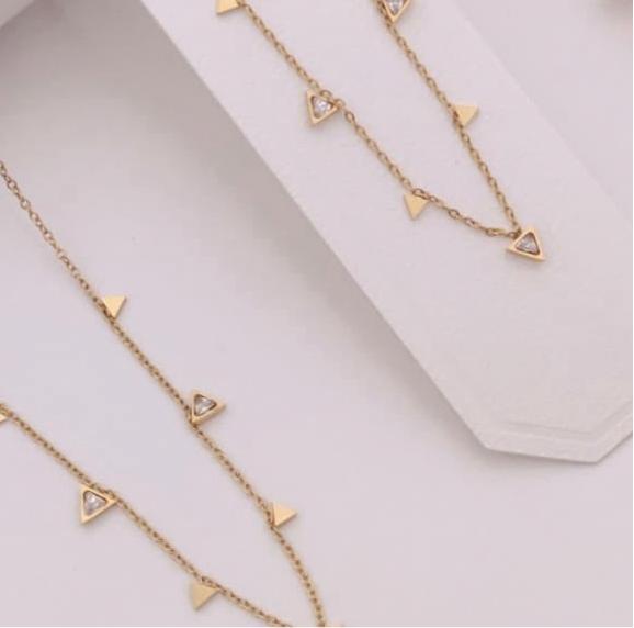 Dainty Gold-Tone Charm Choker Necklace