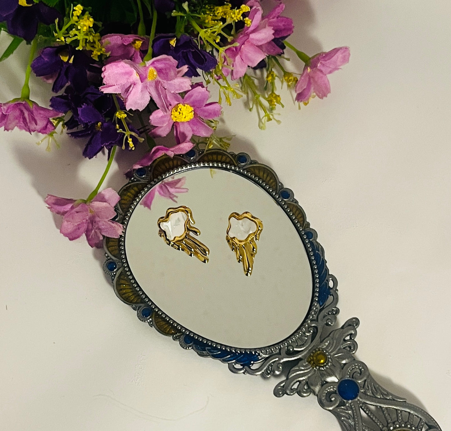White Cloud Drop Earrings