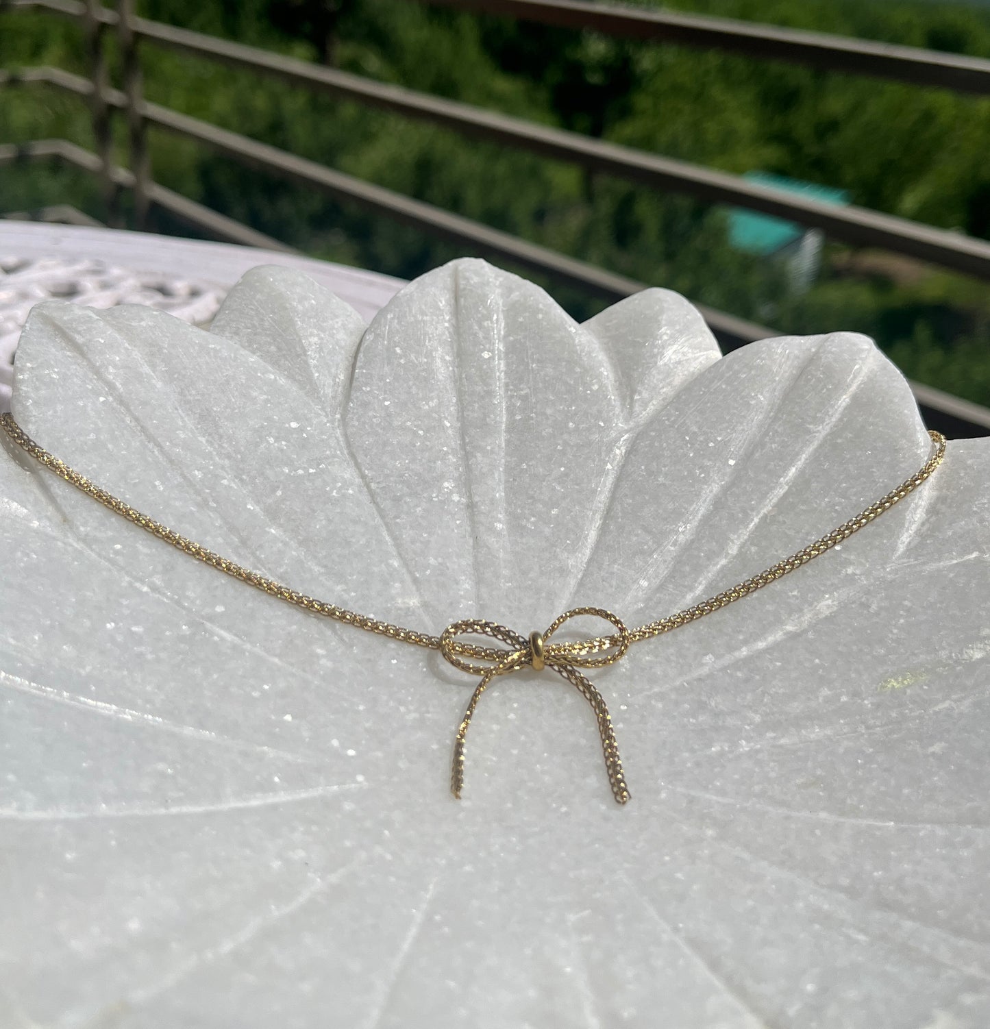 Anti-Tarnish Bow Necklace