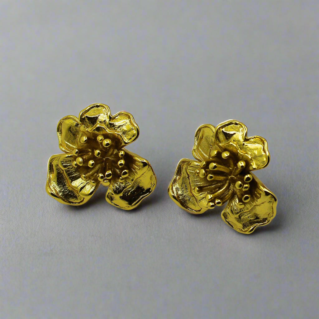 Anti-Tarnish Gold Plated Flower Tops
