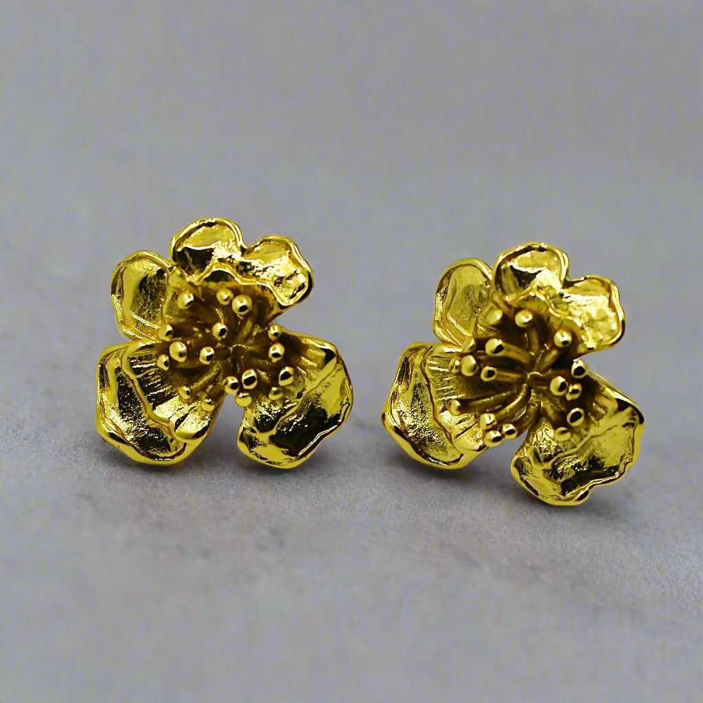 Anti-Tarnish Gold Plated Flower Tops