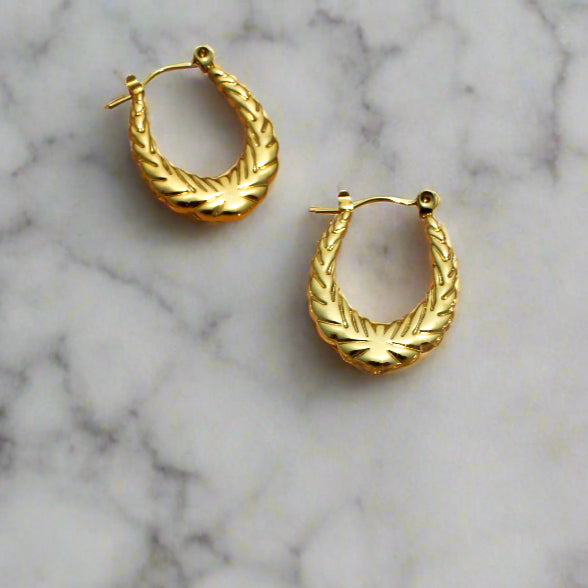 Anti-Tarnish Gold Plated Hoop Earrings