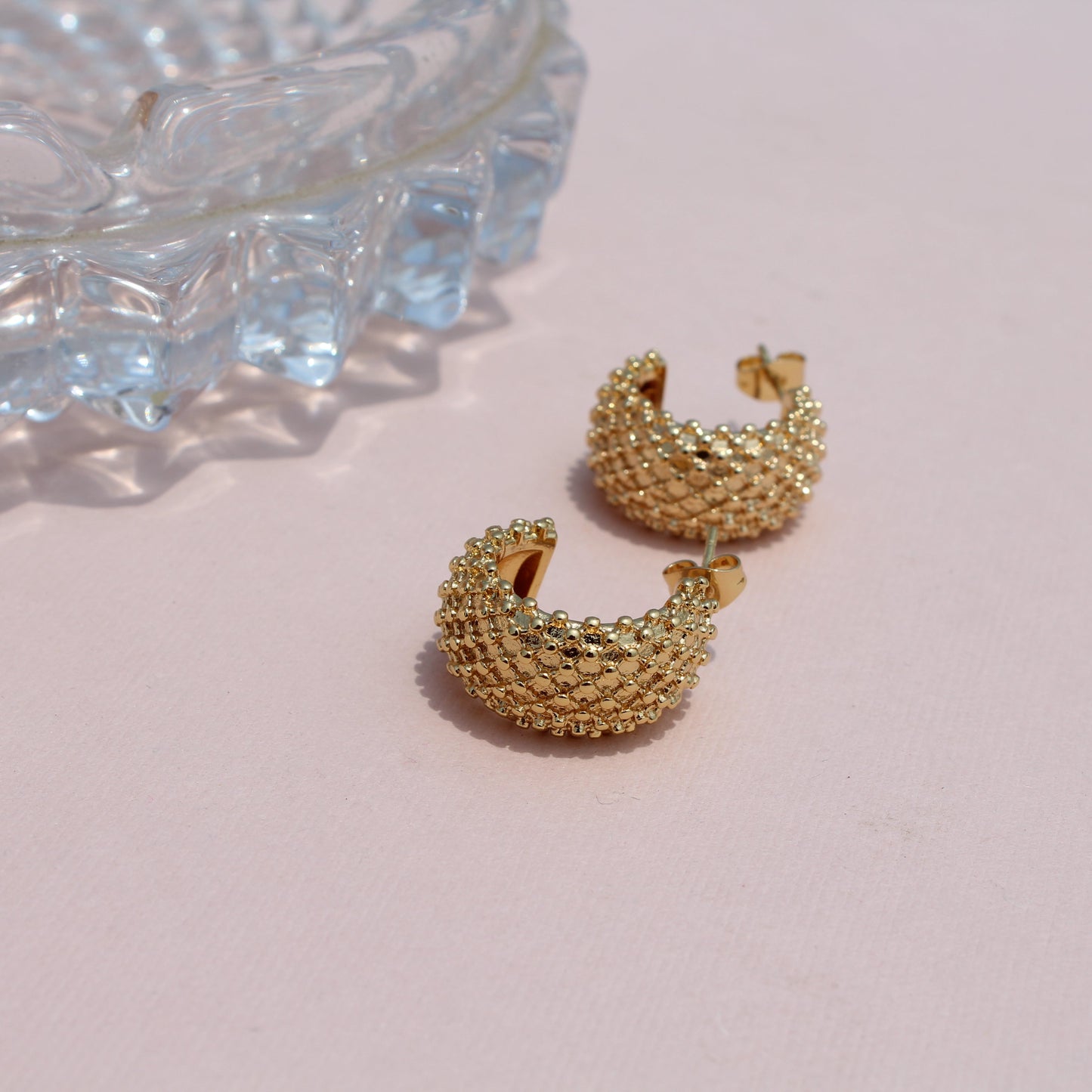 Anti-Tarnish Gold Plated Chunky Hoop Earrings