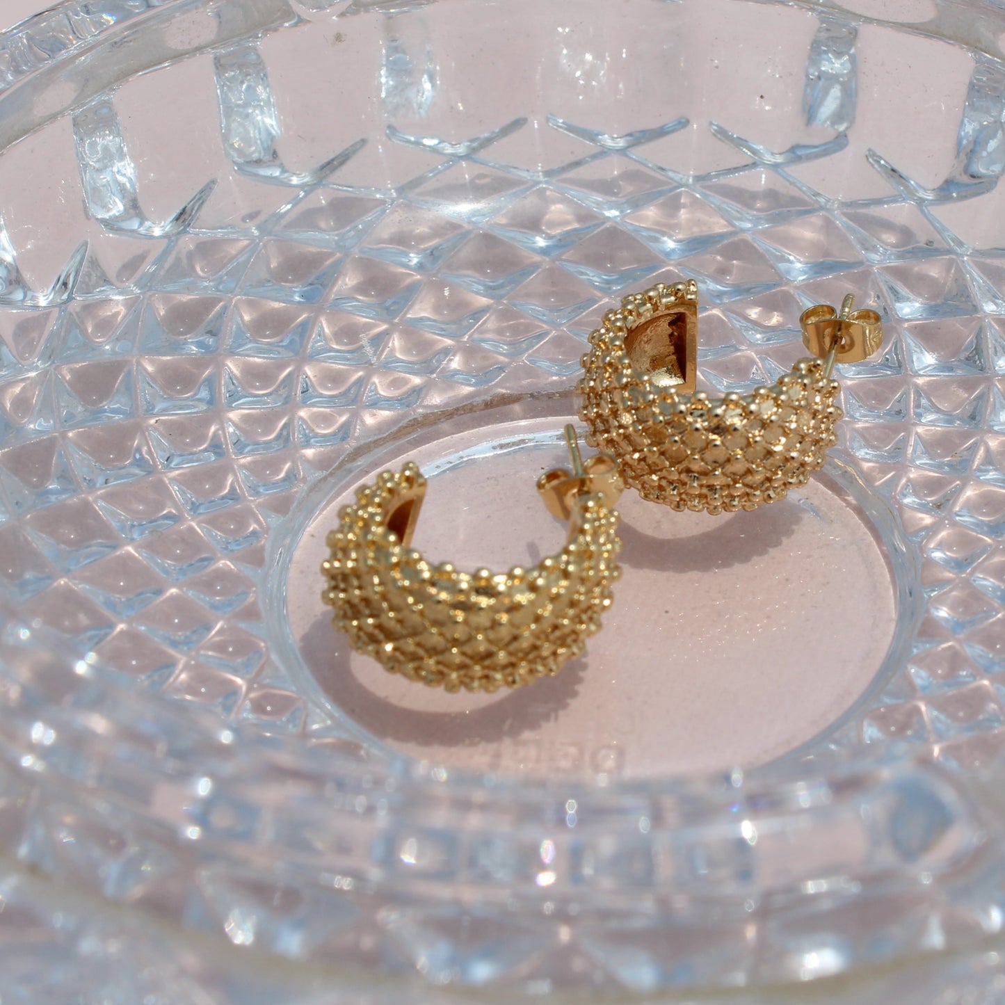 Anti-Tarnish Gold Plated Chunky Hoop Earrings