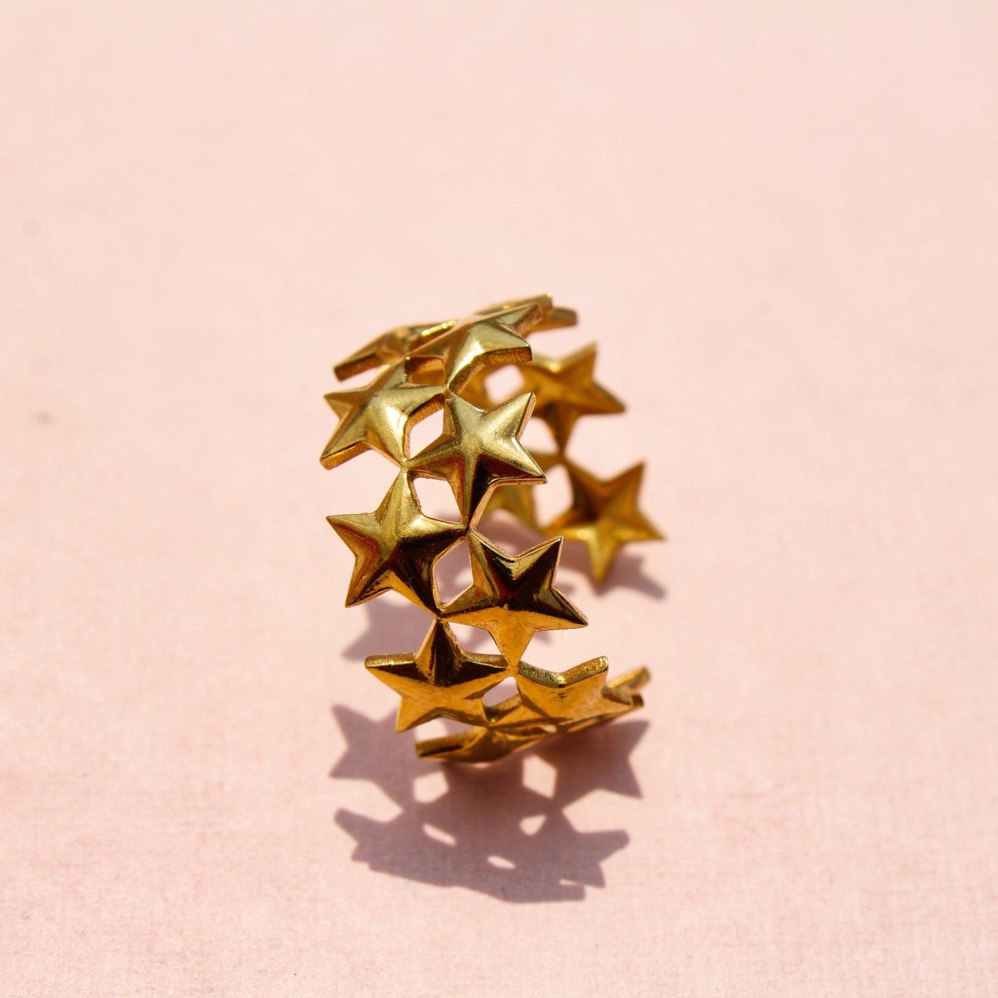 Anti-Tarnish Gold Plated Adjustable Star Band