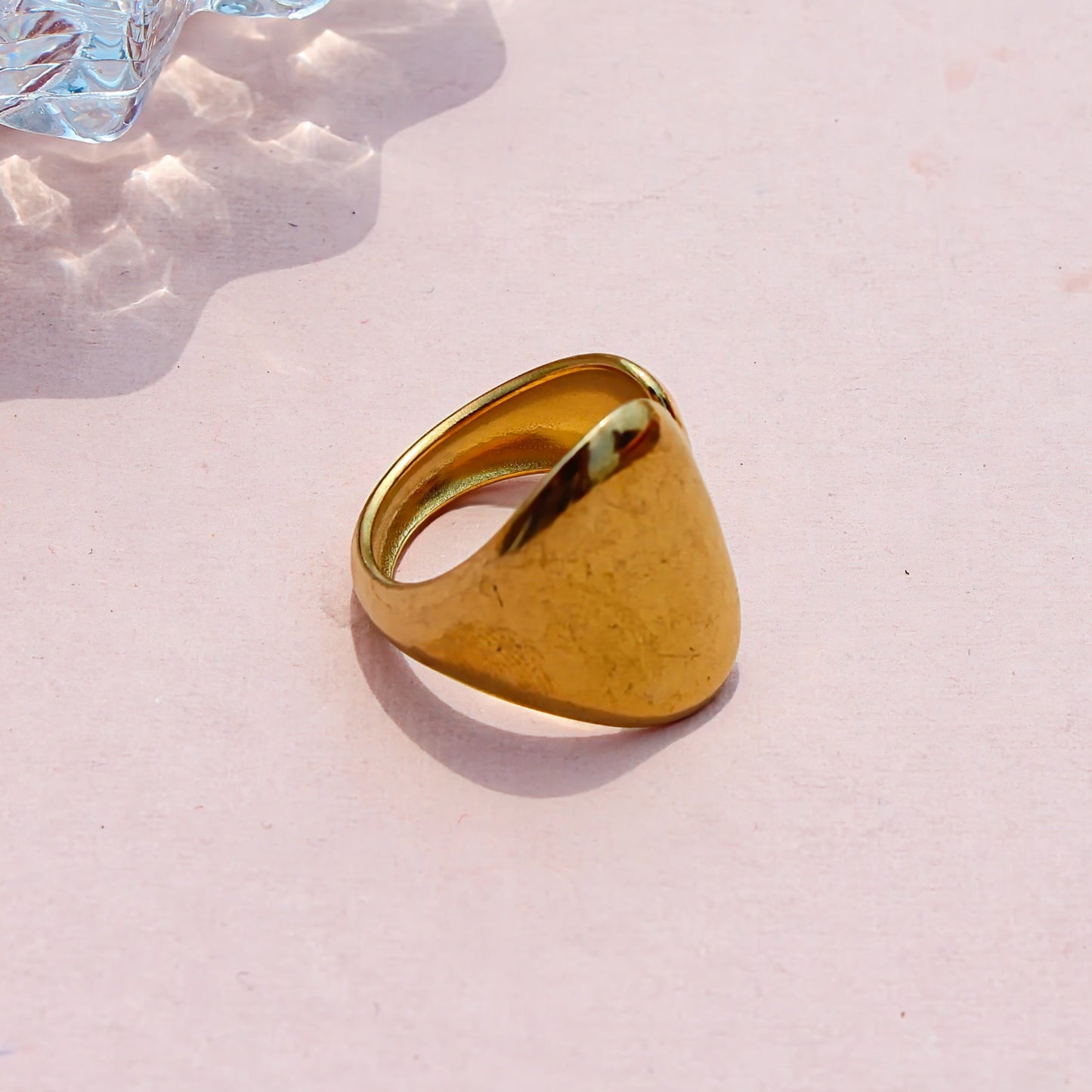 Anti-Tarnish Gold Plated Adjustable Band Ring Big