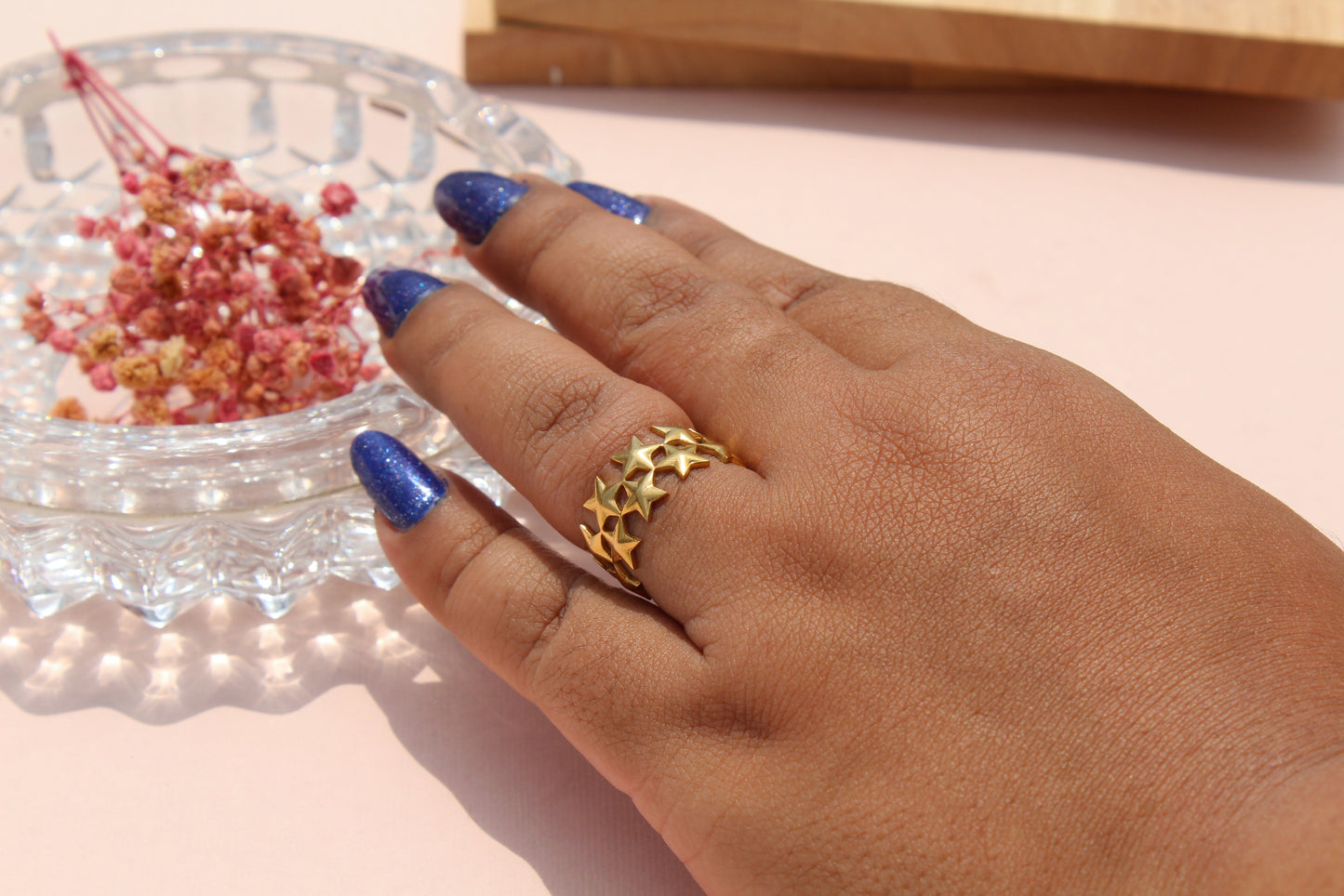 Anti-Tarnish Gold Plated Adjustable Star Band