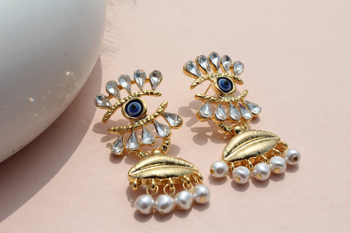 Chunky EvilEye Dangler Earings