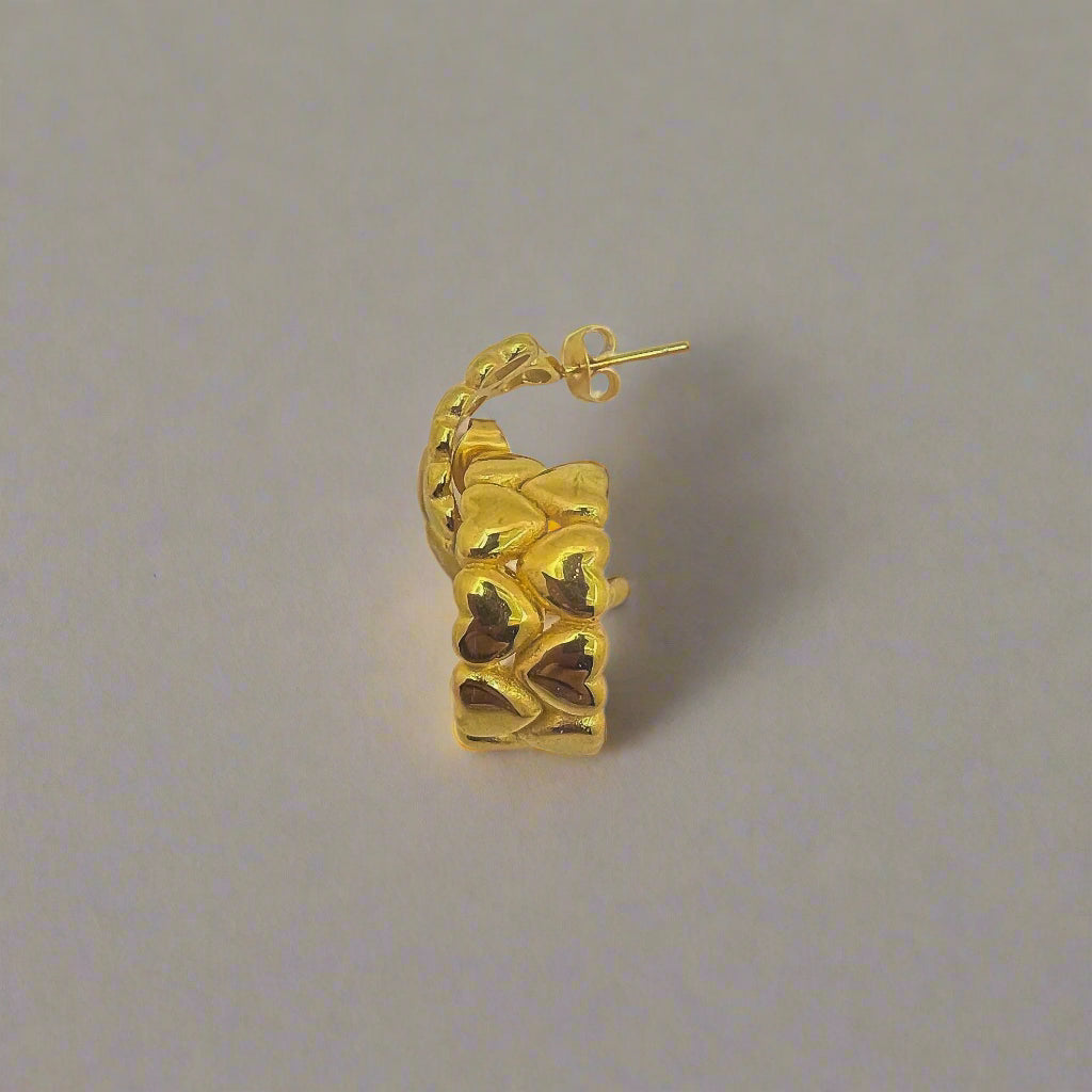 Anti-Tarnish Heart Design Small Hoop Earring