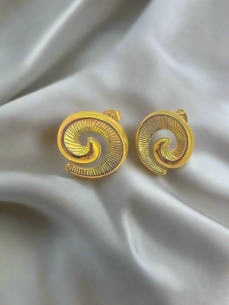 Anti-Tarnish Gold Plated Spiral Tops