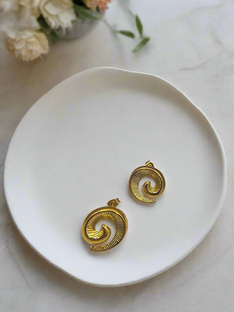 Anti-Tarnish Gold Plated Spiral Tops