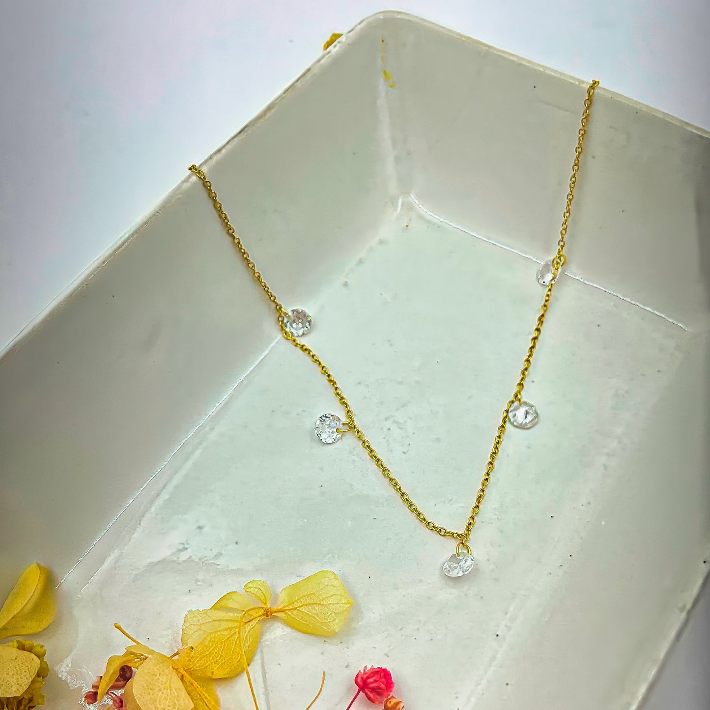 Anti-Tarnish Minimal Stone Necklace