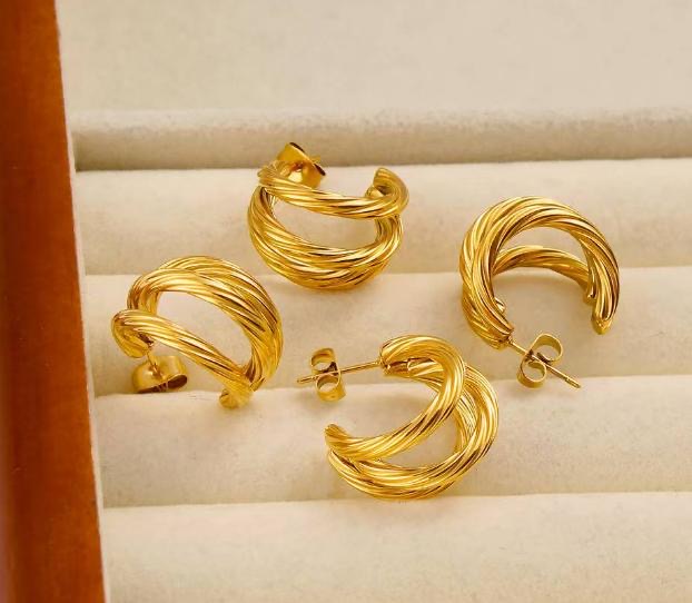 Anti-Tarnish Gold Plated Triple layer Tops