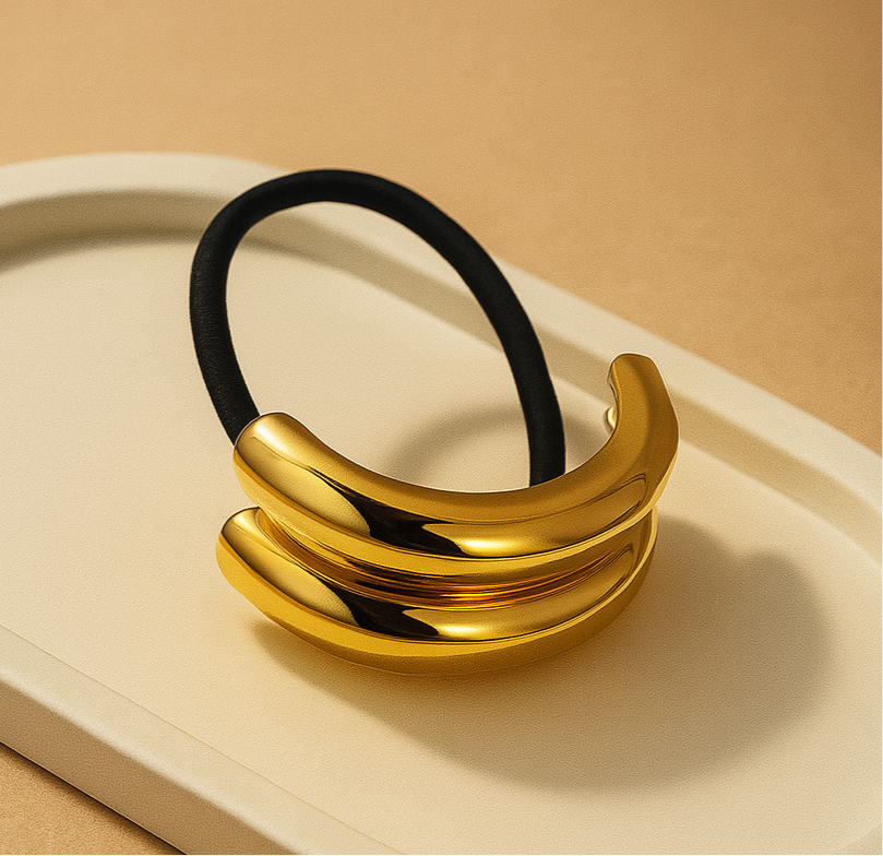 Two Tier Golden Hair Tie