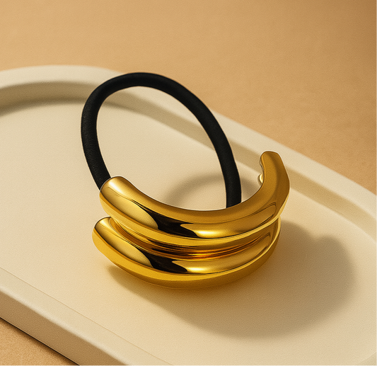 Two Tier Golden Hair Tie