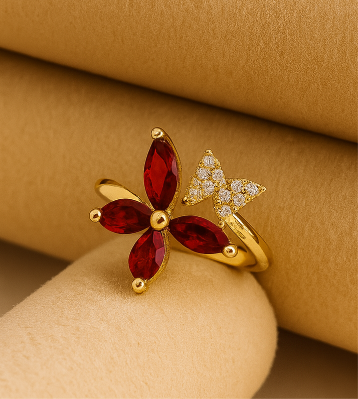 Red Butterfly Ring