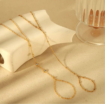 Anti Tarnish Crystal Studded Chunky Bracelet