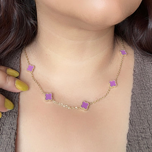 Anti-Tarnish Clover Locket Necklace