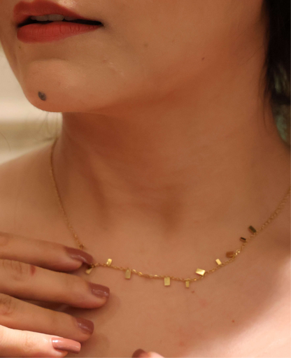 Dainty Beaded Gold-Tone Choker Necklace