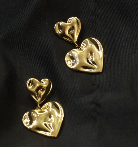 Heart Tier Drop Earrings