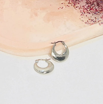 Anti-Tarnish Silver Plated Hoop Earrings