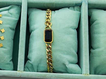 Anti Tarnish Black Dial Bracelet