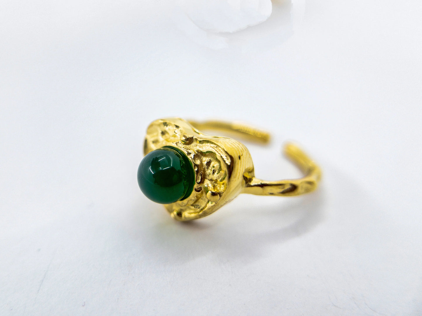 Anti-Tarnish Gold Plated Ajustable Heart Ring