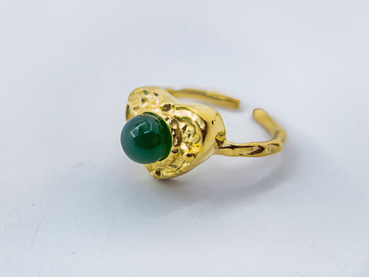 Anti-Tarnish Gold Plated Ajustable Heart Ring