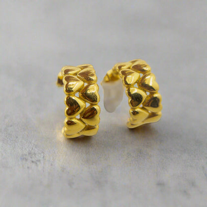 Anti-Tarnish Heart Design Small Hoop Earring