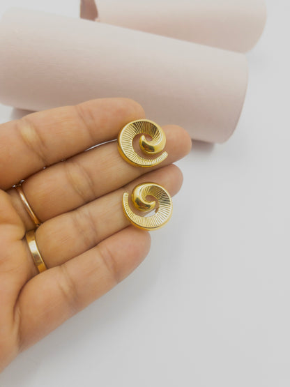 Anti-Tarnish Gold Plated Spiral Tops