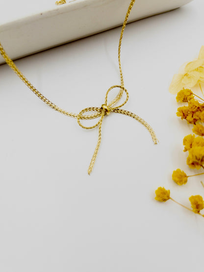 Anti-Tarnish Bow Necklace