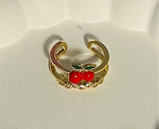 Double Band Cherry Ring
