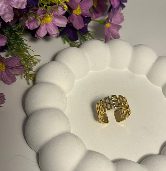 Anti Tarnish Adjustable Band Ring