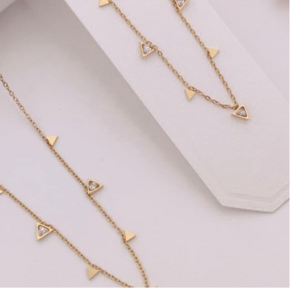 Dainty Gold-Tone Charm Choker Necklace
